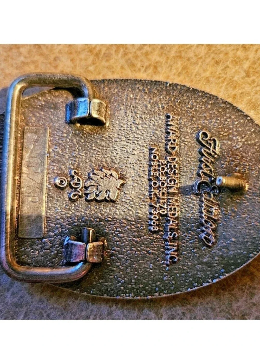 Vintage Brass Belt Buckle Shriners Masonic-Award Designs Medals First Edition
